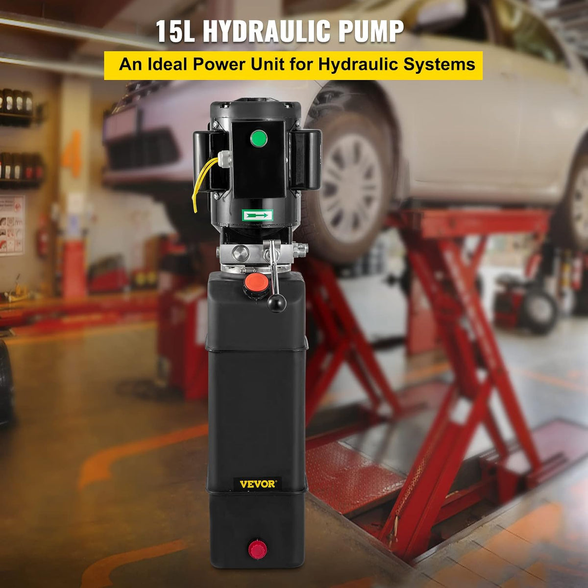 Hydraulic Pump 4 Gallon 3450 RPM 208-230 Volt 2 Horsepower Portable Car Lift I333