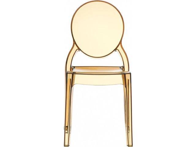 Transparent Amber Polycarbonate Dining Chair M482372