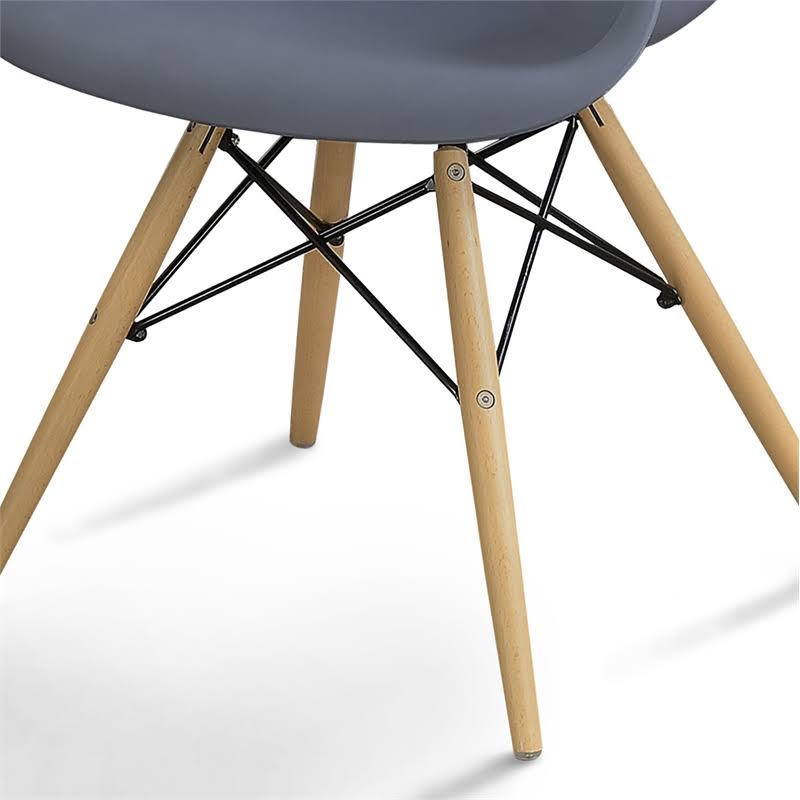 Gray Mid-Century Side Chair (Set of 2) E7487