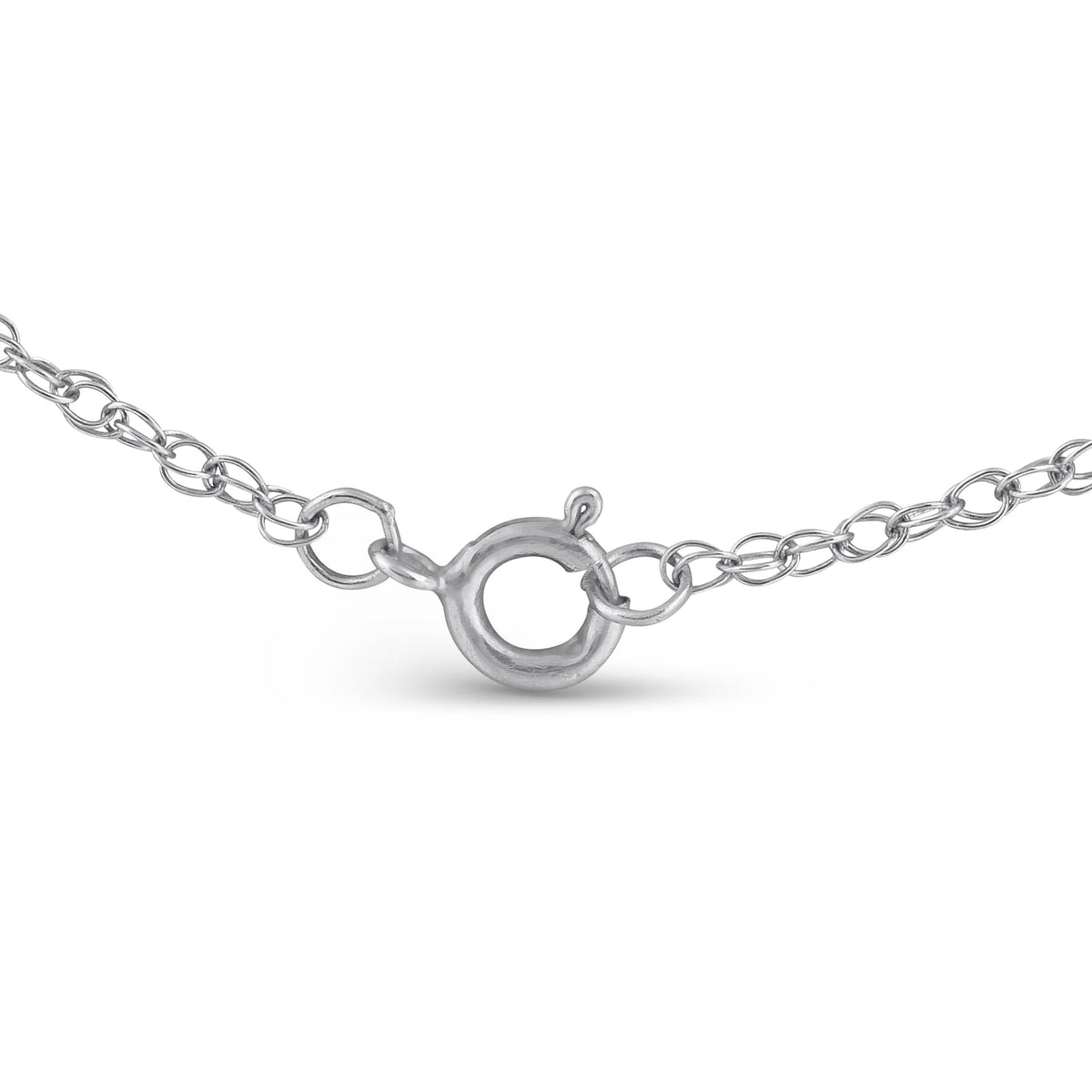 2ct Black Diamond Solitaire Pendant 14K White Gold Necklace U139