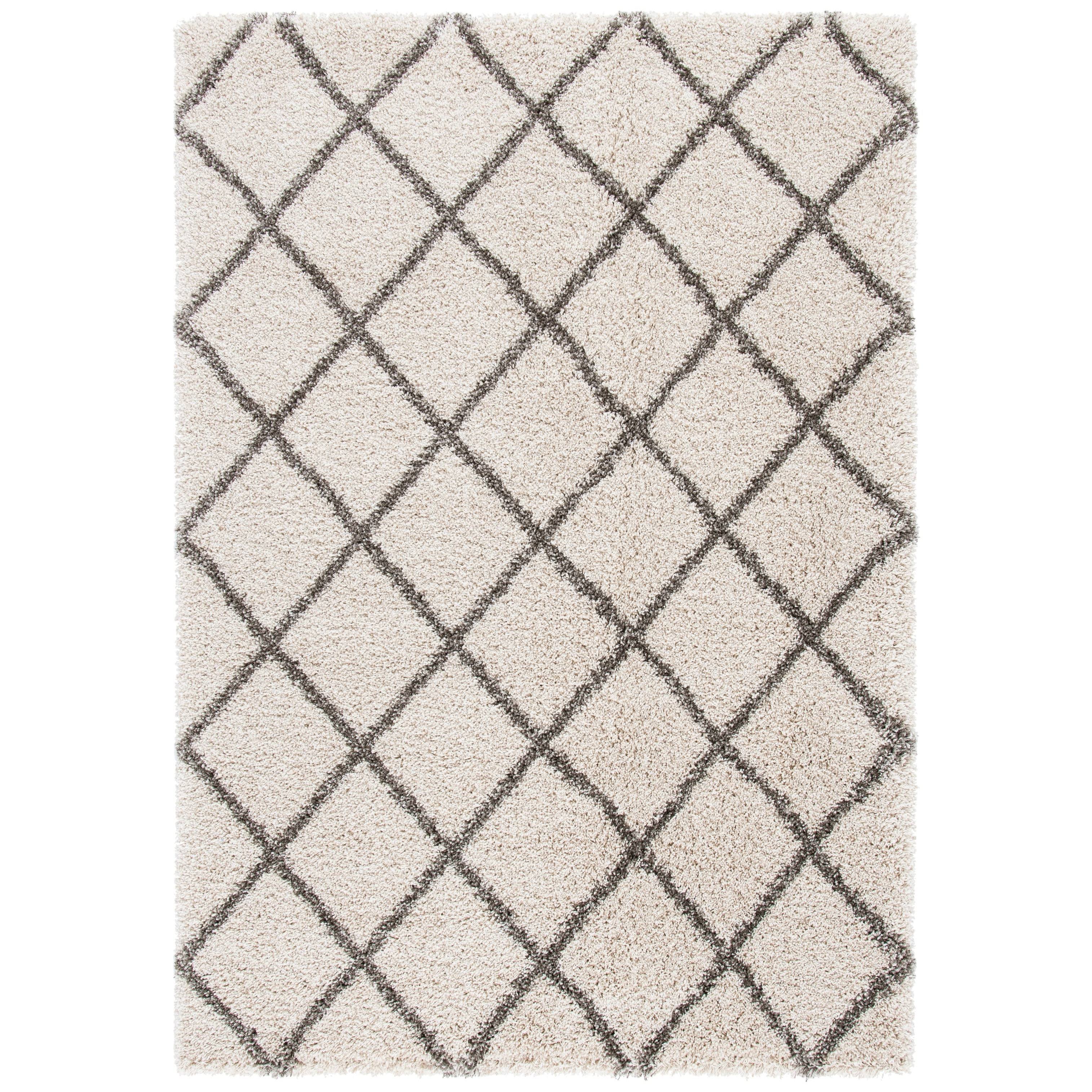 Ivory / Navy Shag Rug M30715