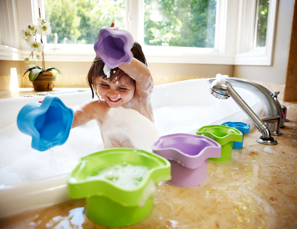 Stacking Cups Bath Toy Made from 100% Recycled Plastic J65378