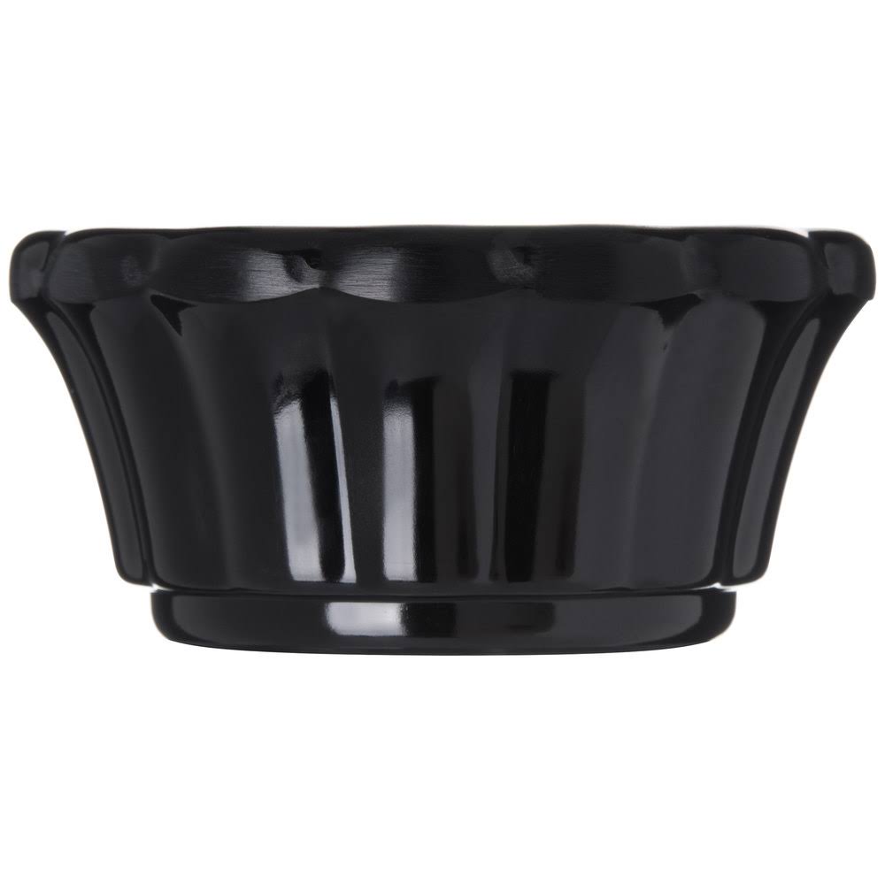 Black 1 oz Scalloped Melamine Ramekin N9212