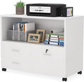 White 3 Drawer Mobile Filing Cabinet with Lock O11229