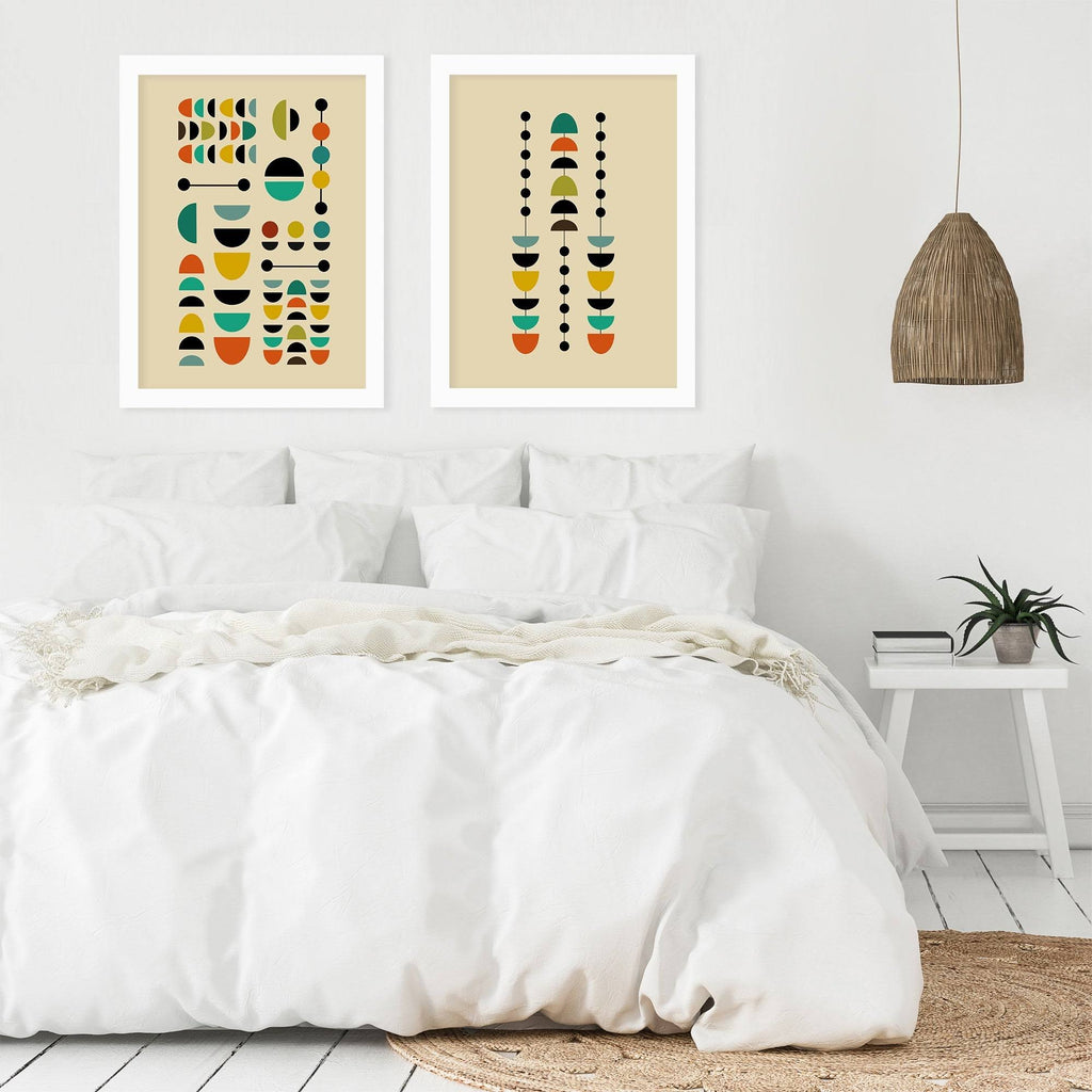 White Framed Print Set V606