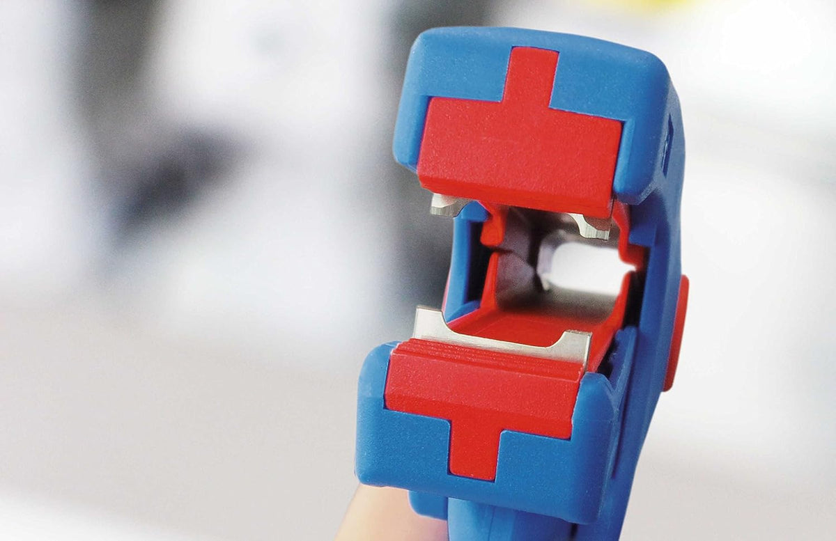 Automatic Wire Stripper for Flat Cable, 18-11 AWG (0.75-4.0 mm²), red/blue T5703