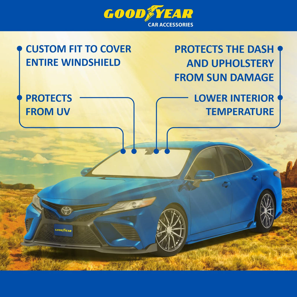 Foldable Windshield Sun Shade for Car Front Window U239285