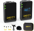 Wireless Lavalier Microphone System with OLED Display, 3.5 mm Audio Input, White J19715