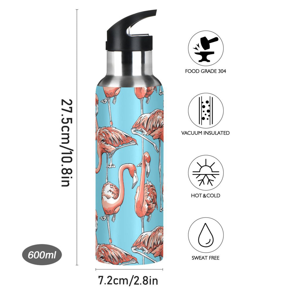 Insulated Stainless Steel Water Bottle with Straw Lid, 20 oz Z352624
