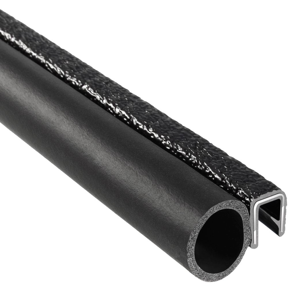 Trim Seal with Side Bulb, 25’ Length, PVC Plastic Trim with EPDM Rubber Seal, Pack of 2 J3758