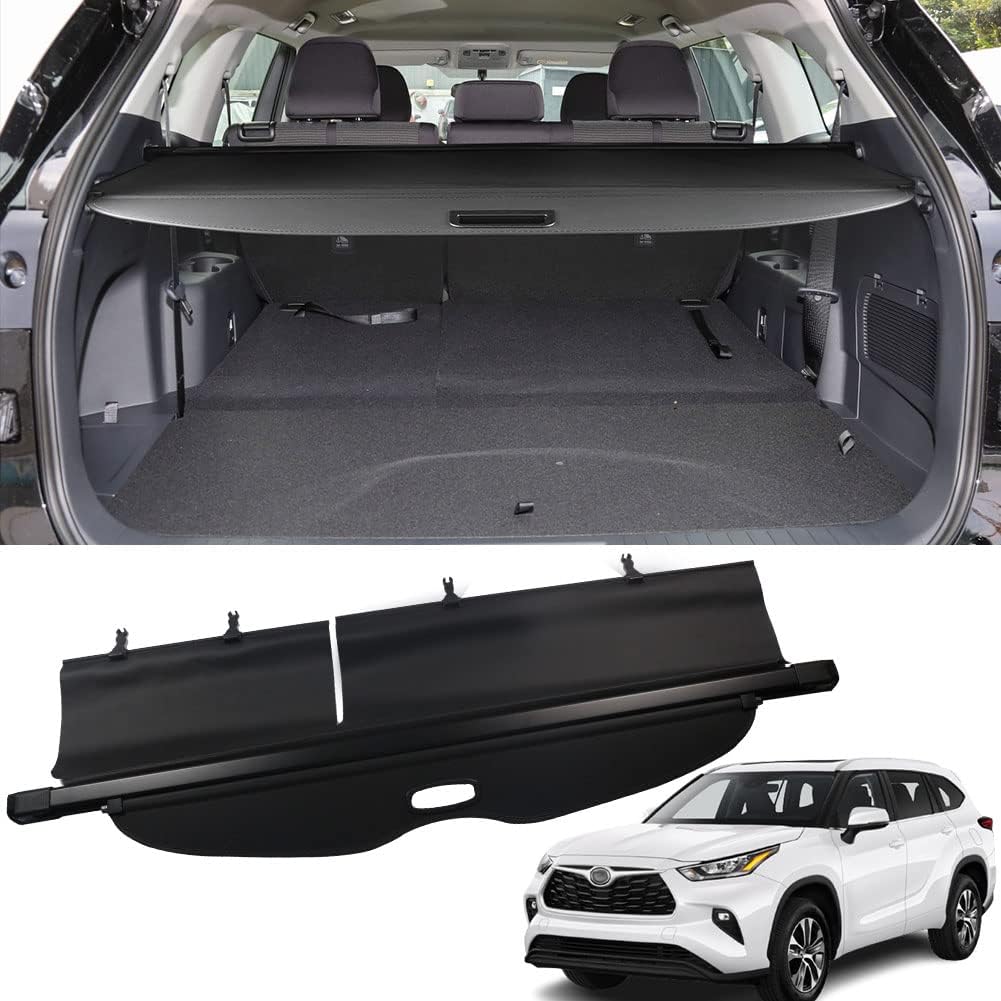 Black Retractable Cargo Trunk Cover Q130