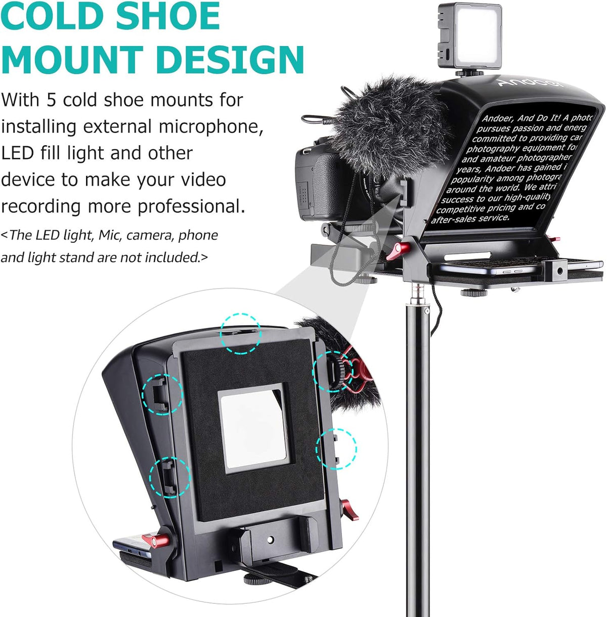 Portable Teleprompter with Remote Control D602746