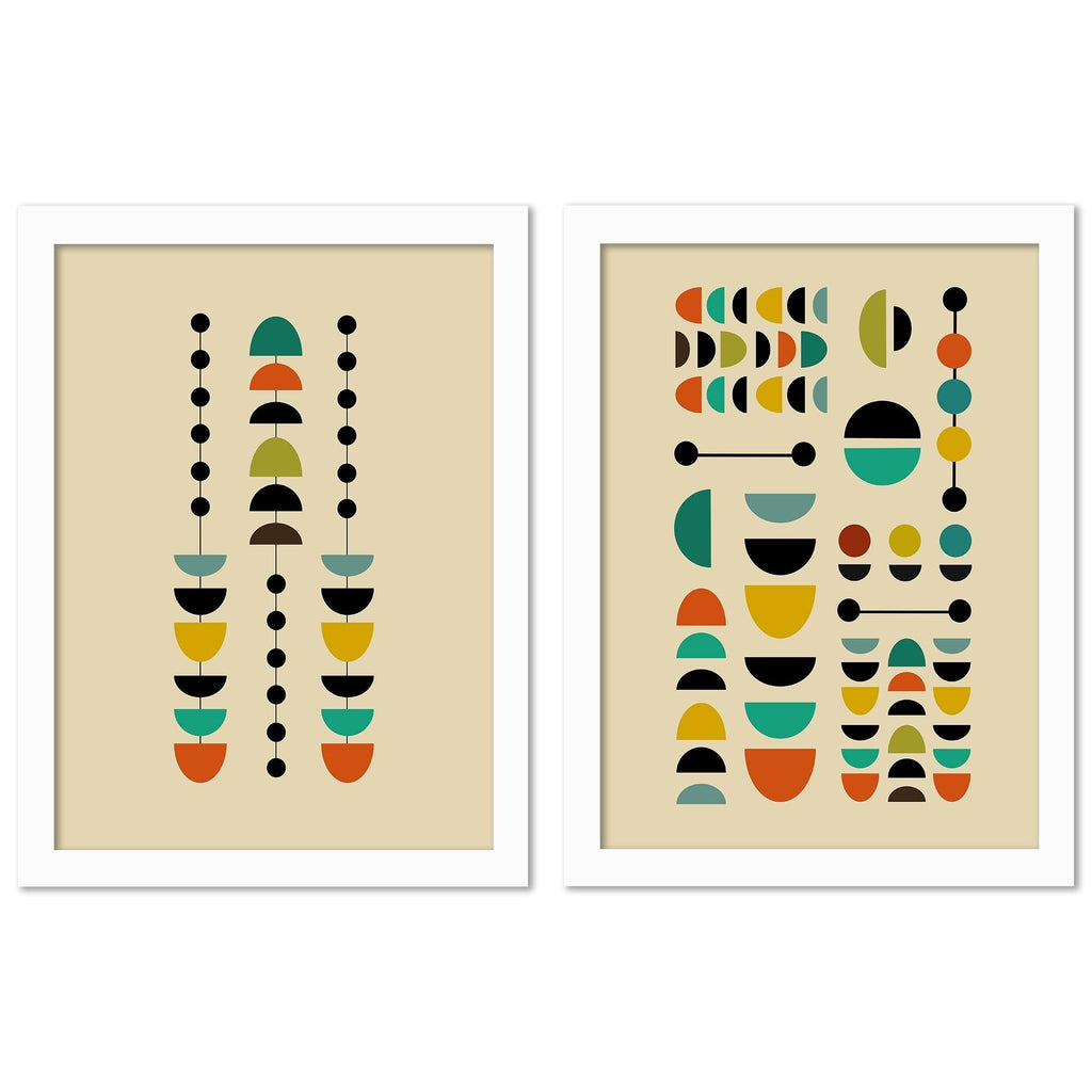 White Framed Print Set V606