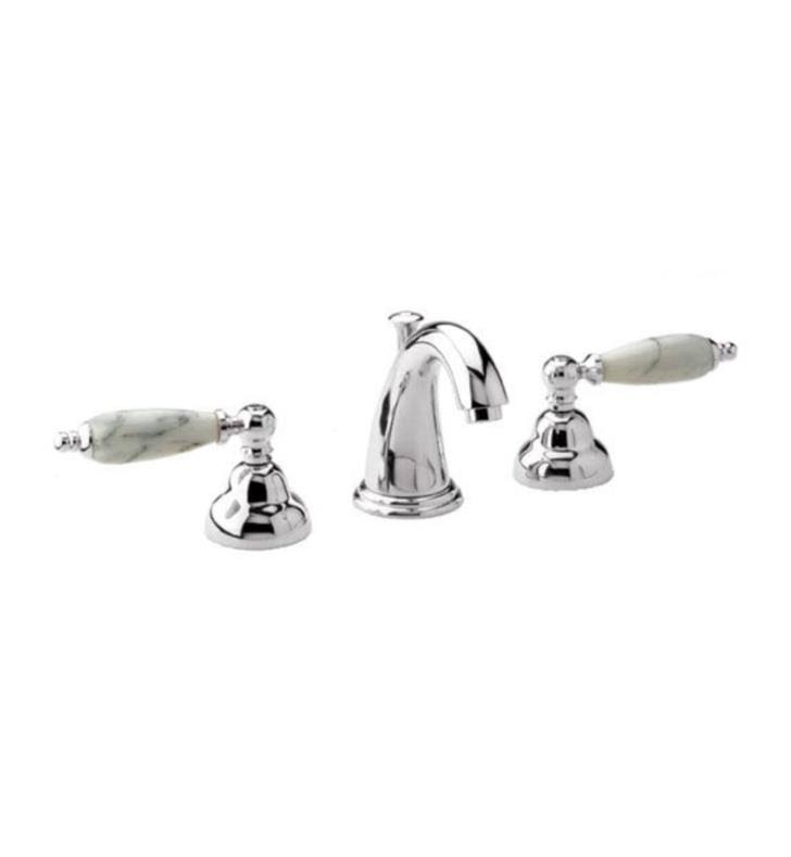 6 1/4x22 Double Marble Lever Handle Widespread Bathroom Sink Faucet with Handles: Beige Marble D7964