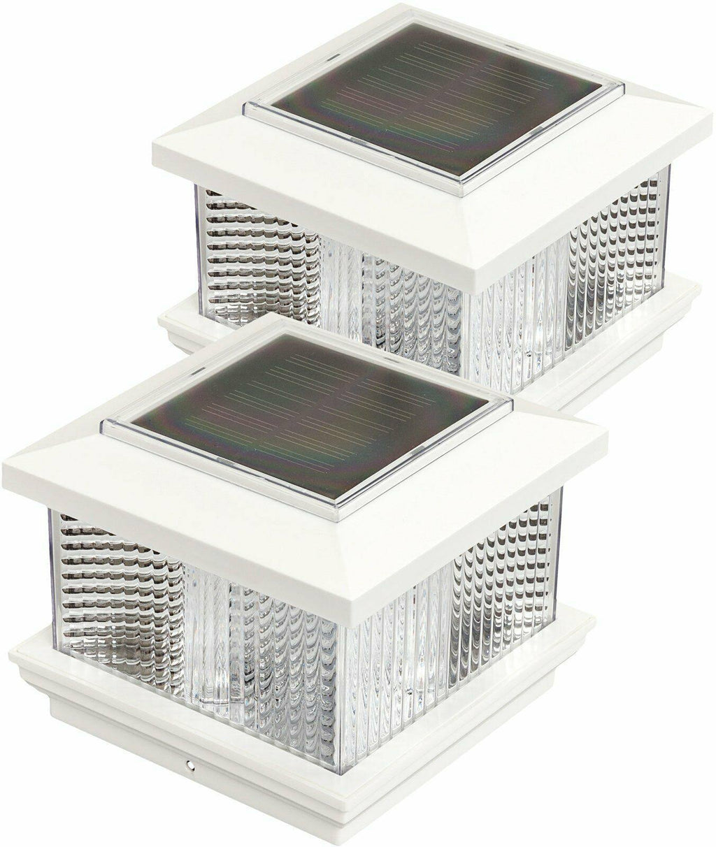 2 Pack Solar LED Post Cap Light with Wood Post Adapter O88981