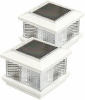 2 Pack Solar LED Post Cap Light with Wood Post Adapter O88981