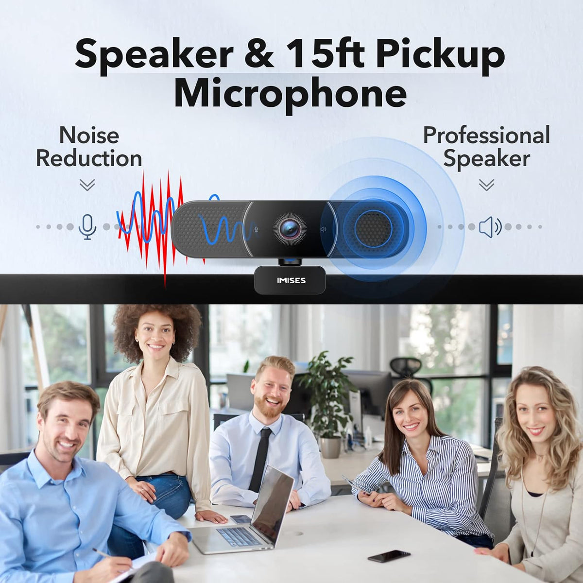 2K QHD Webcam with Microphone & Speaker, Autofocus, Privacy Cover, Pack of 2 L72456