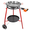12 Servings Carbon Steel Outdoor Paella Pan Set with Burner and Legs T709