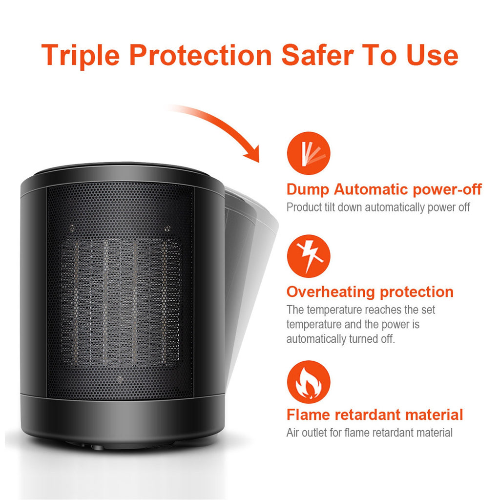 Black Portable Electric Space Heater Y2194