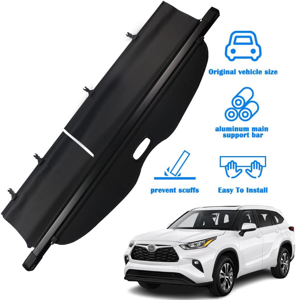 Black Retractable Cargo Trunk Cover Q130