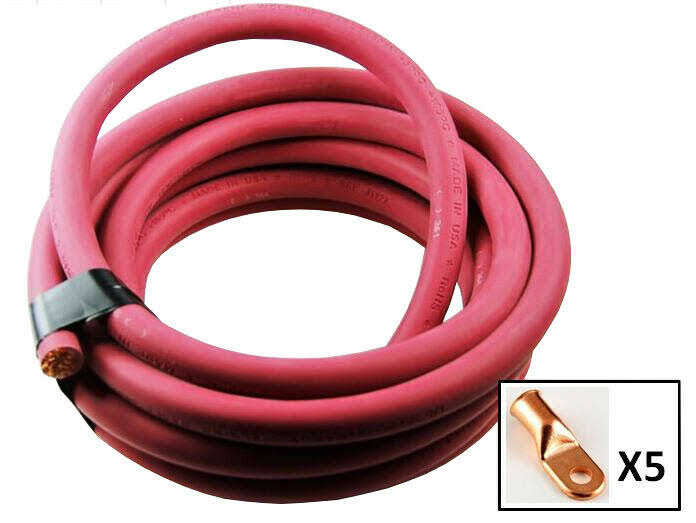 8 Gauge Red 50 Feet Copper Cable P99502