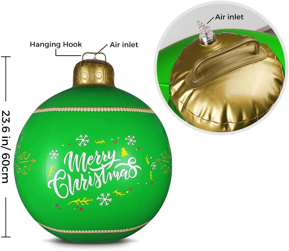 2Pcs Decorative Christmas Inflatable Ball PVC Toy K698