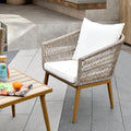 Outdoor Dining Single Sofa Bistro Chair PE Rattan Armchair J60548