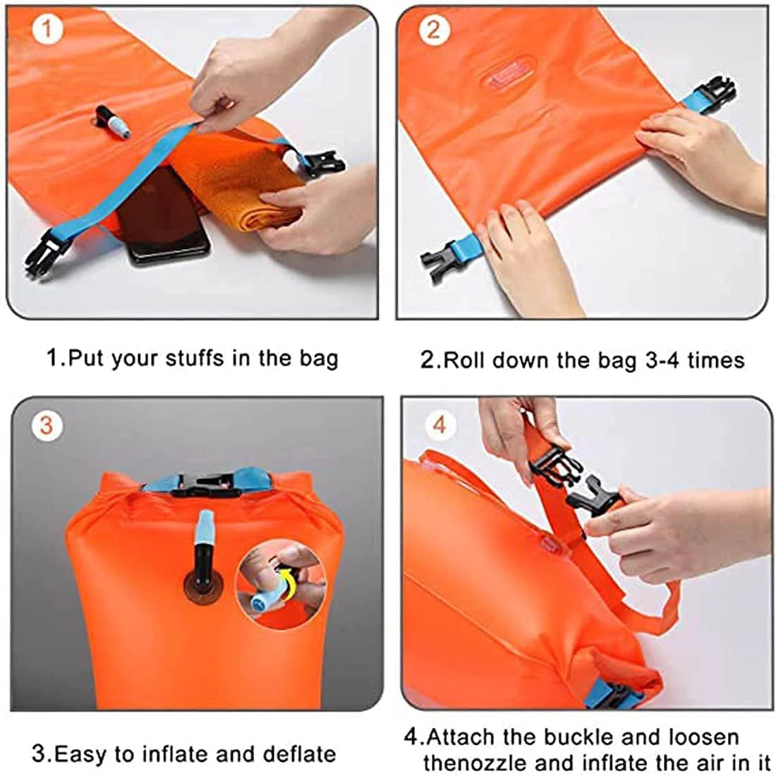 Inflatable Swimming Buoy for Open Water Safety H53297