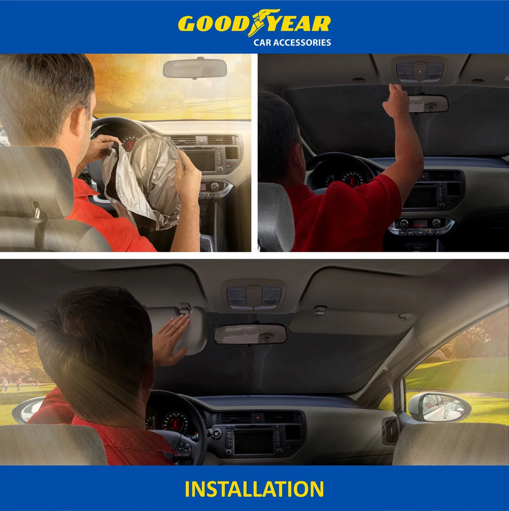 Foldable Windshield Sun Shade for Car Front Window U239285