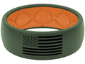 Silicone Ring, Green/Black, 10 S905383