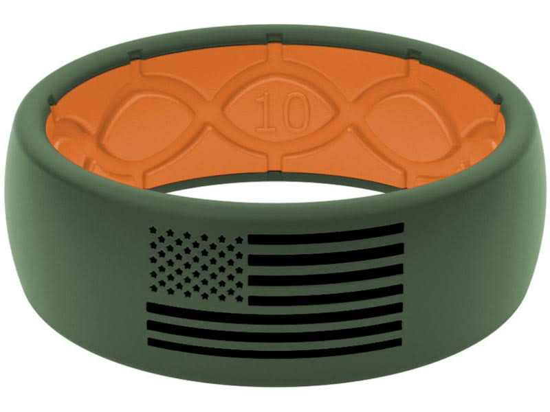 Silicone Ring, Green/Black, 10 S905383