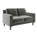 Grey Velvet Loveseat Sofa C84237