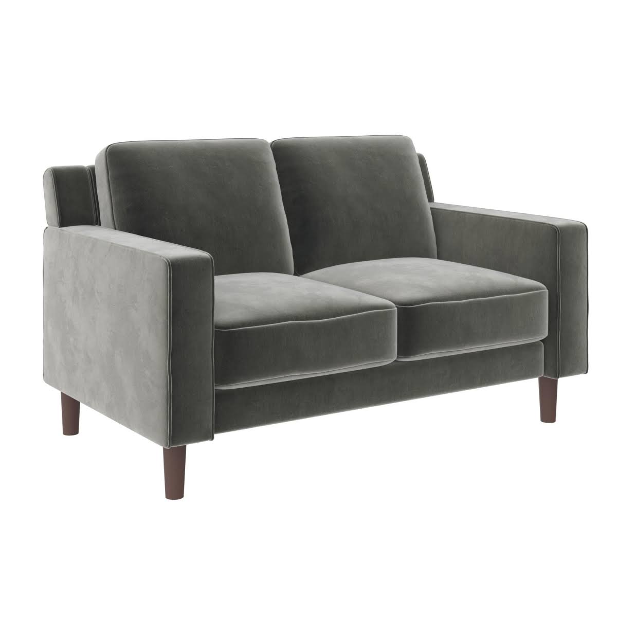 Grey Velvet Loveseat Sofa C84237