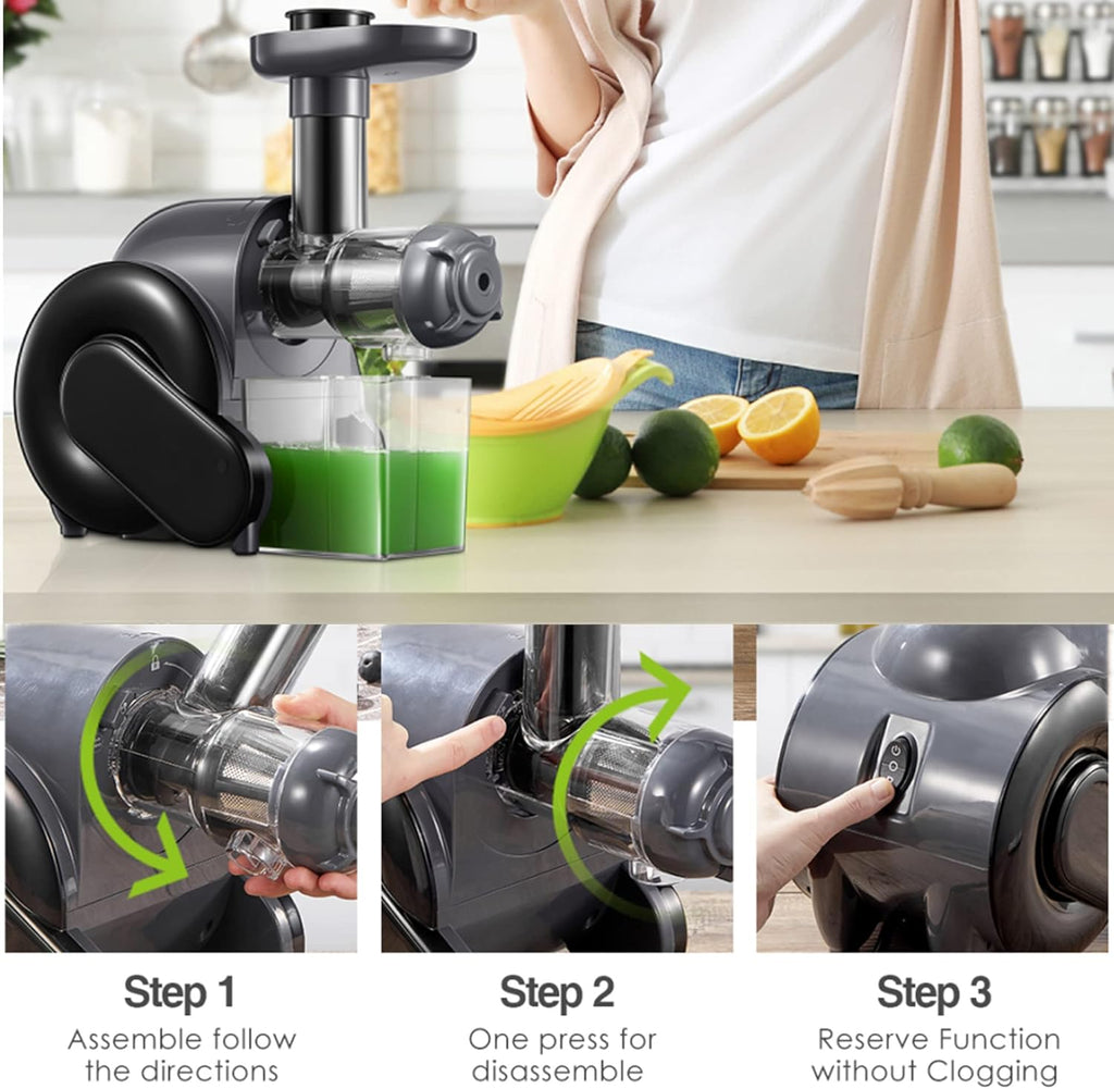Slow Juicer Masticating Juicer with 2 Filter Q821