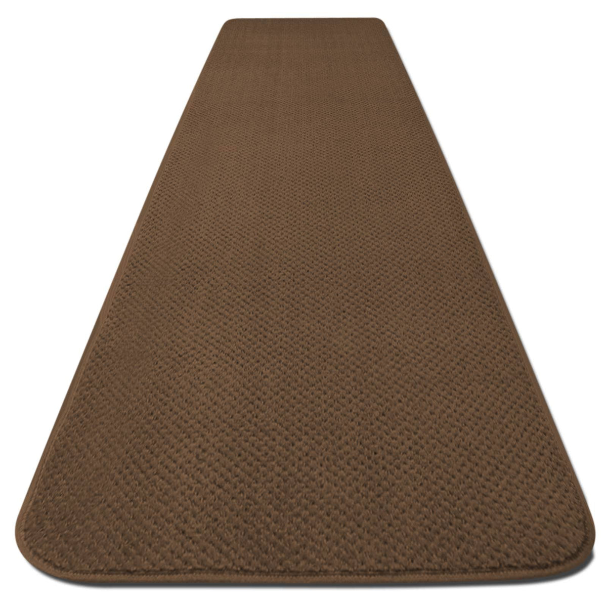 Toffee Brown 16 ft. x 27 in. Skid-Resistant Carpet Runner S1911