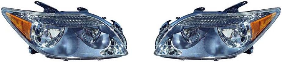 Headlight Assembly Pair Black Housing W73131