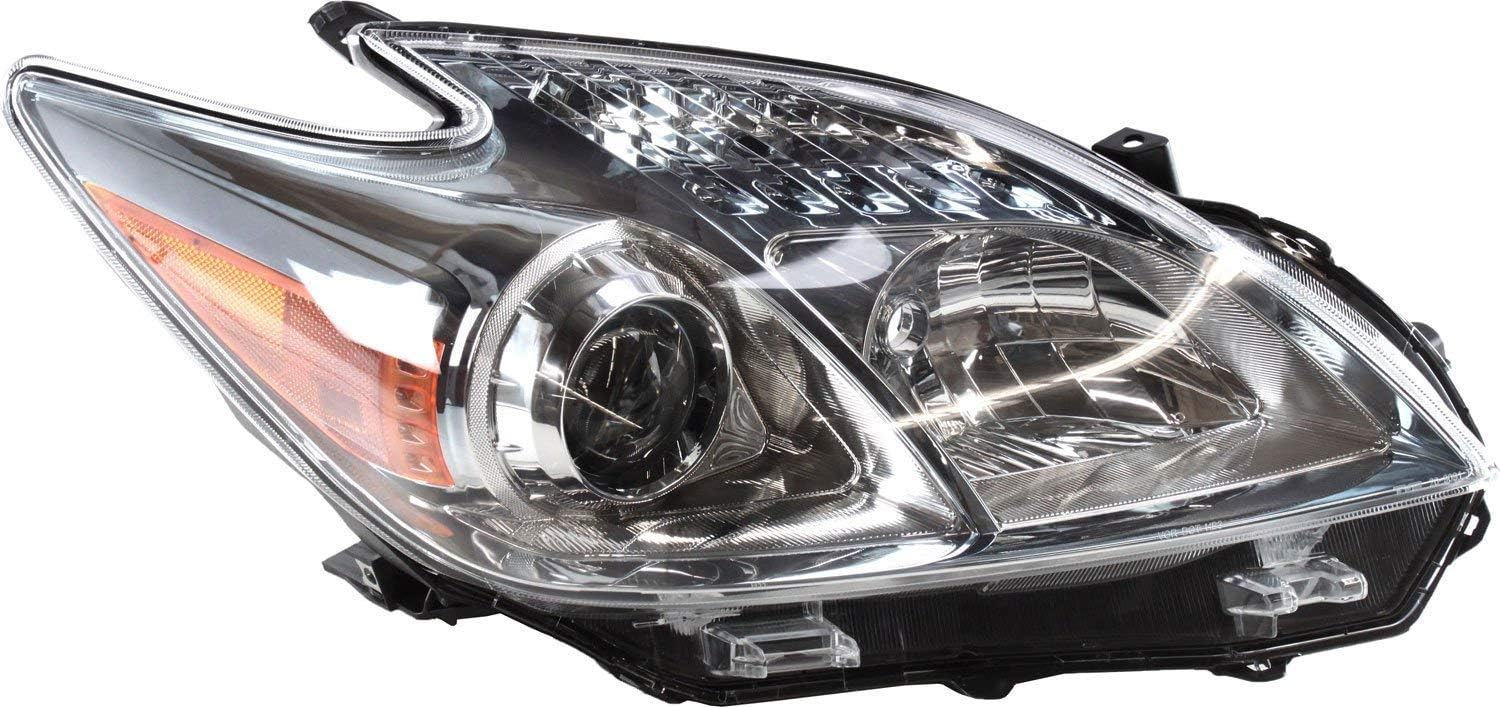 Set of 2 Halogen Headlight Lens and Housing for 2010-2011 Toyota Prius R1804