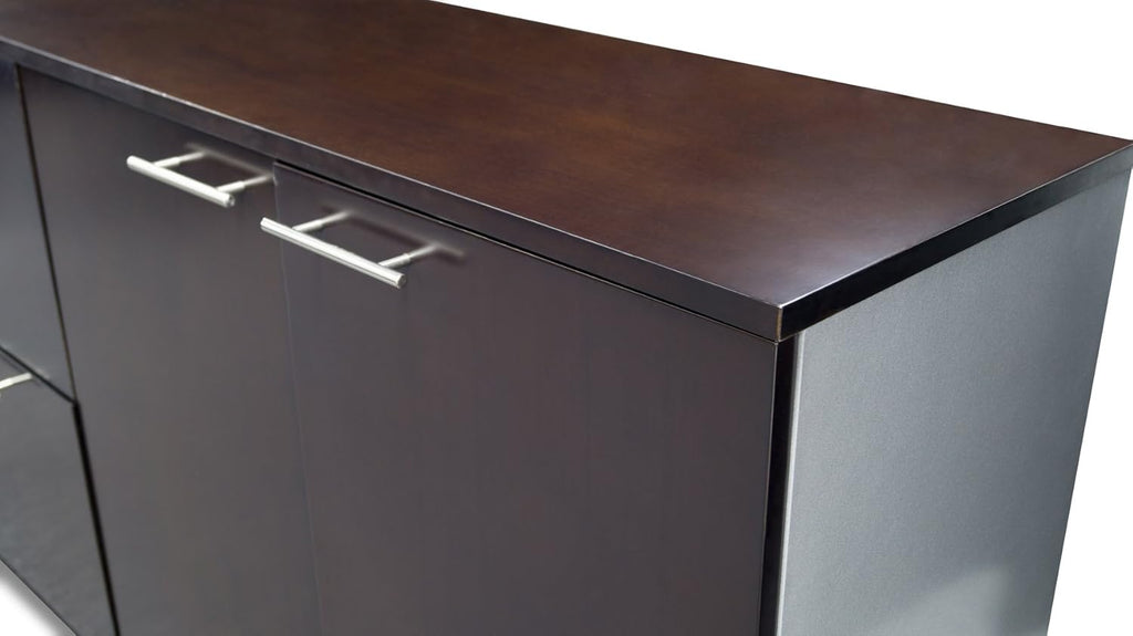 Polished Walnut Cabinet Credenza R175