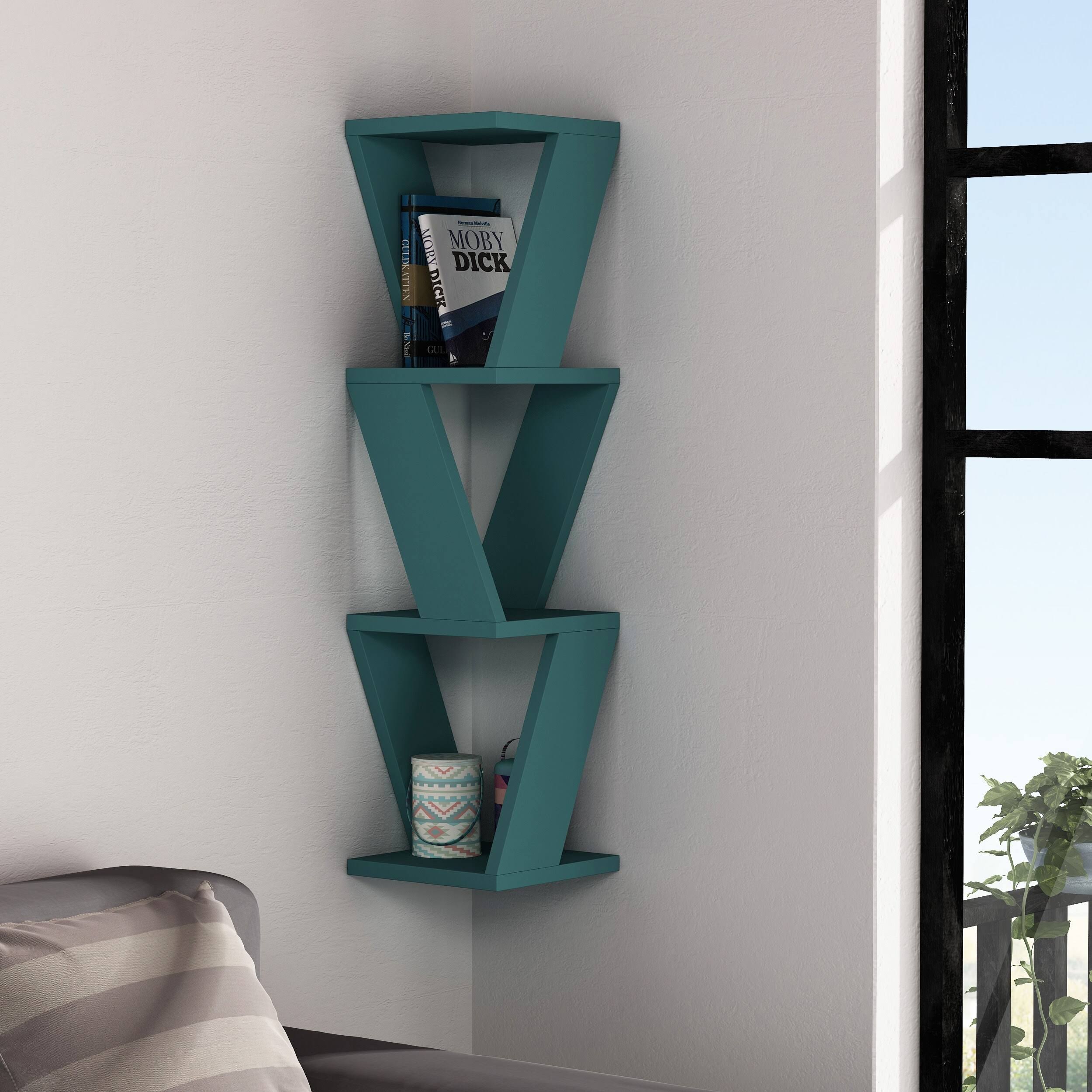 White Corner Wall Shelf E814590