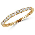 0.2 CTW Round Diamond Semi-Eternity Wedding Band Ring in 14K Yellow Gold T8991