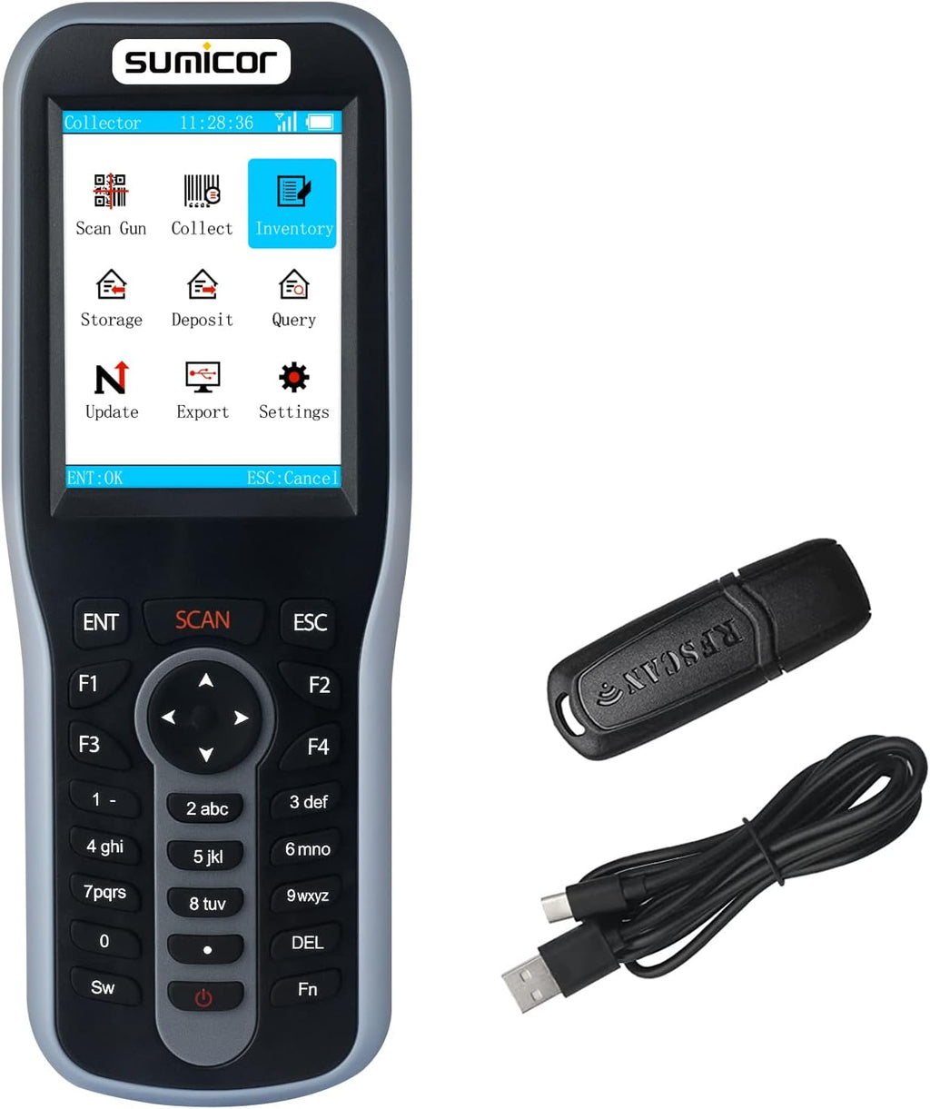 Wireless 2.4 Ghz Handheld Barcode Scanner with 2.8'' HD Screen I8347