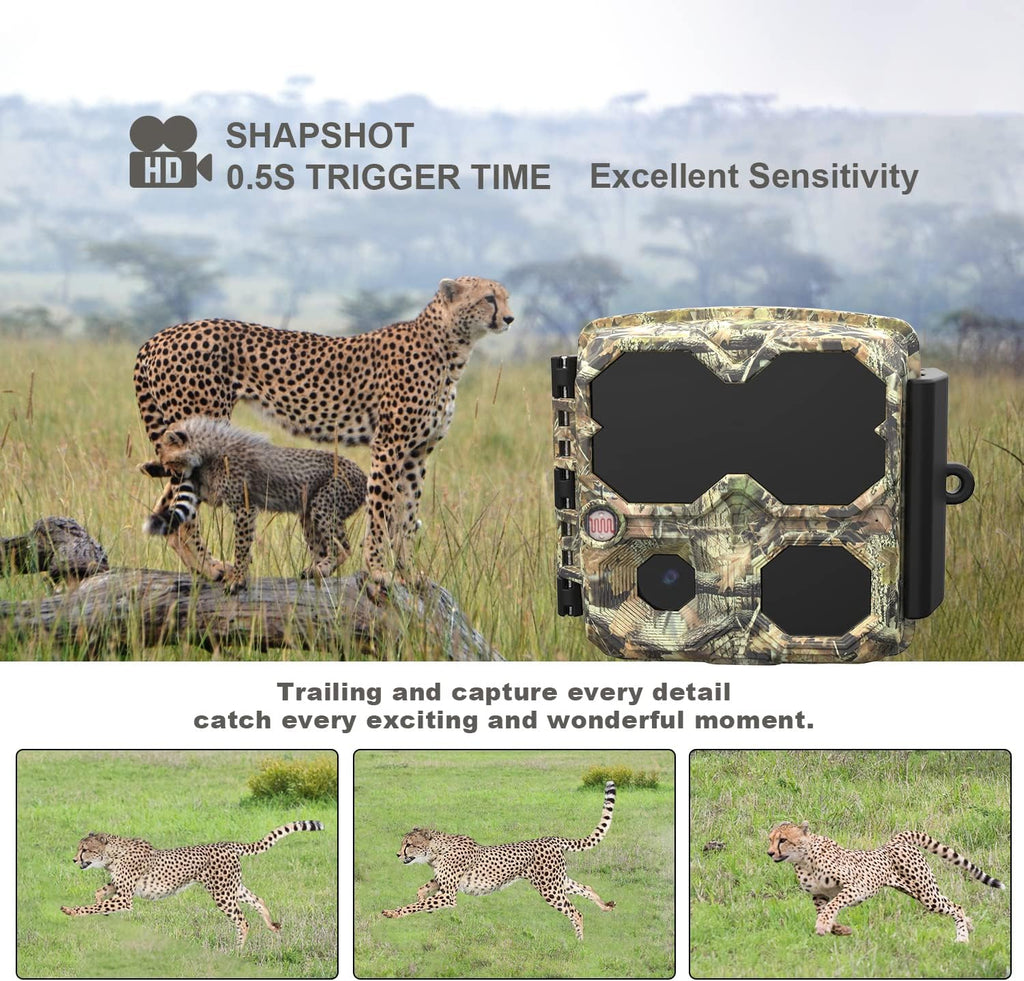 Pack of 2 Mini 12MP 1080P Waterproof Game Camera with Night Vision Motion Activated Video Cam I496569