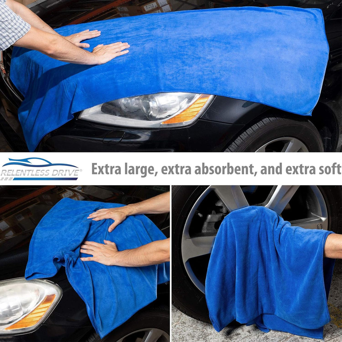 Large Car Drying Towel 24” x 60” (5 Pack) Microfiber Towels L204297
