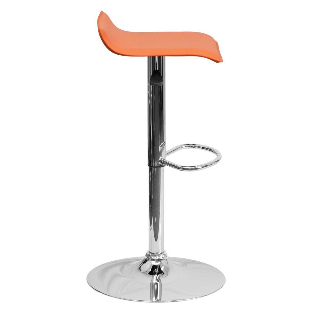 2 Pk. Vinyl Adjustable Height Barstool with Chrome Base, Purple P5216