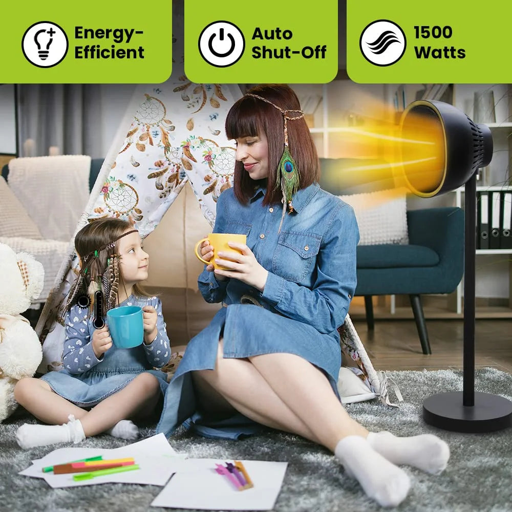 1500W Oscillating Ceramic Space Heater with Remote Control P717