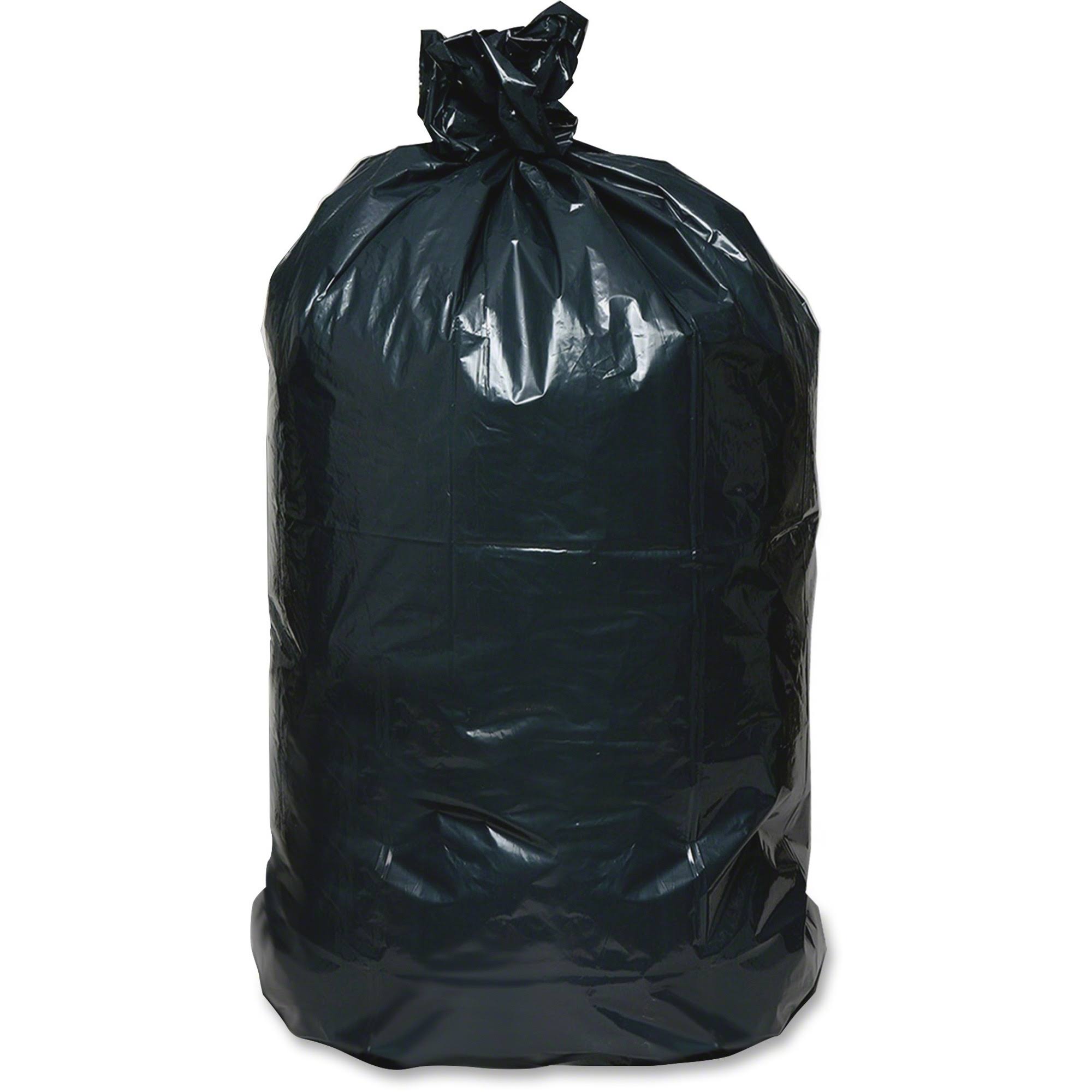 Black 55-60gal 1.65mil Recycled Can Liners, 100-carton L8441