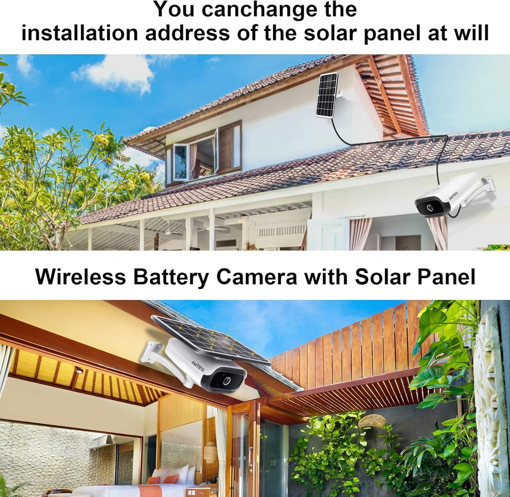 Wireless Outdoor Solar WiFi Surveillance Camera System with Two Way Audio and Night Vision W6118