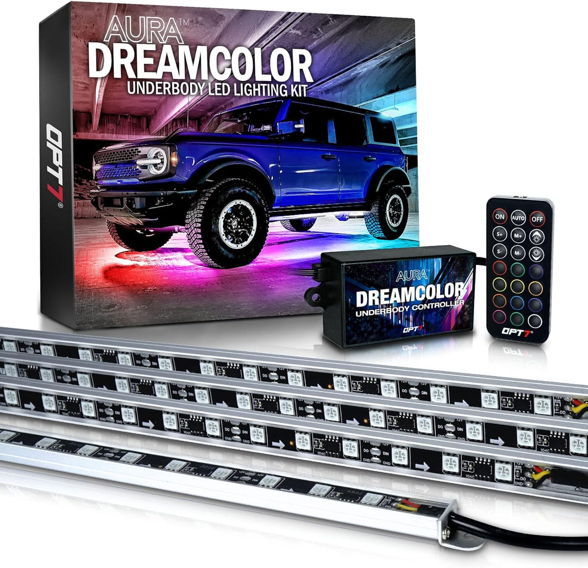 LED Chasing Lighting Kit with Remote, Aluminum Casing, IP67 Water-Resistant, DC 12V Q368013