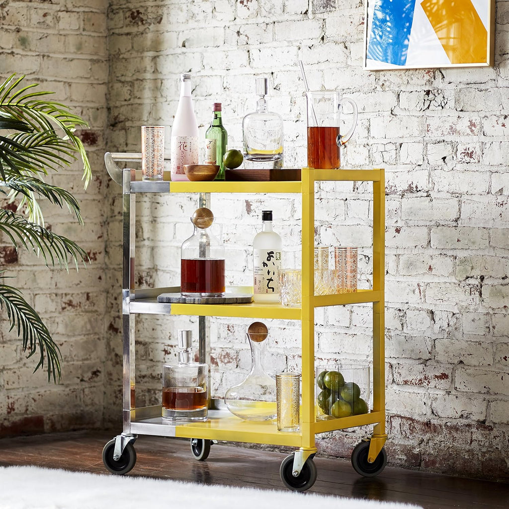 Stainless Steel Utility Cart with 5-Inch Swivel Casters Q3191
