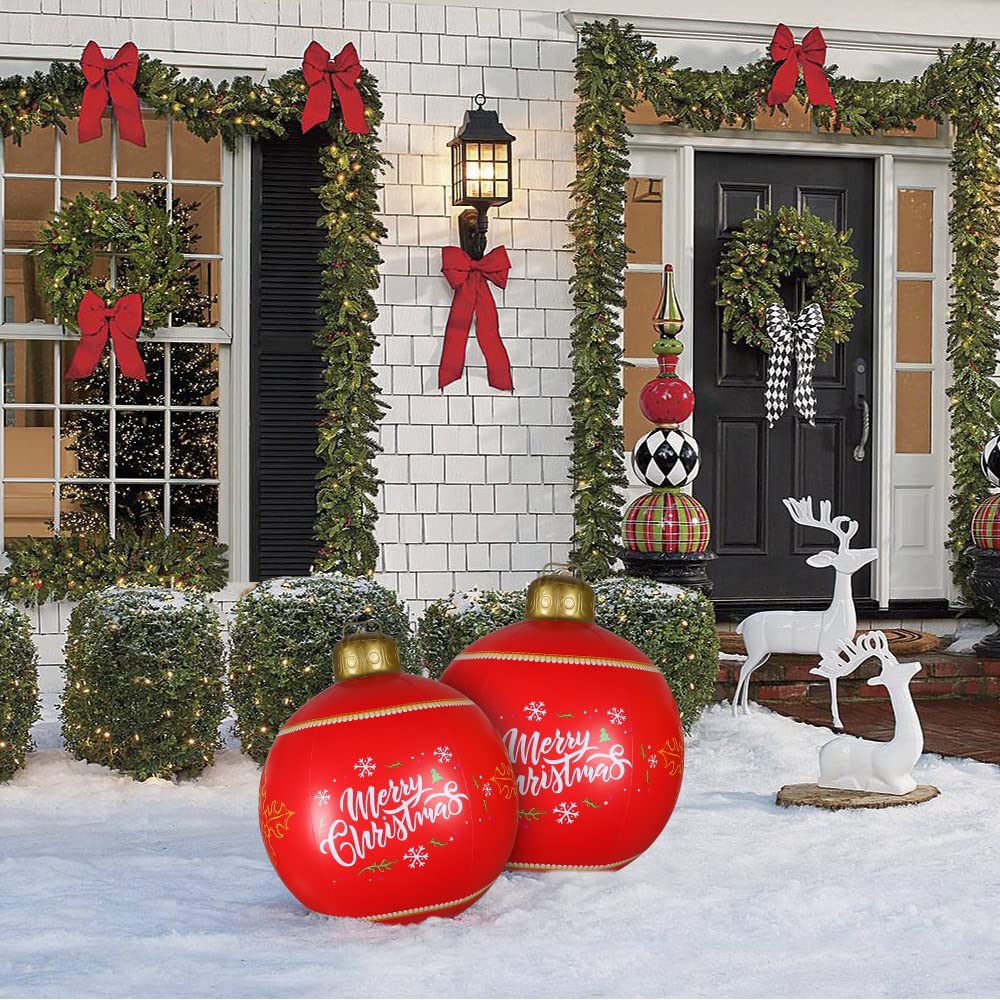 2Pcs Decorative Christmas Inflatable Ball PVC Toy K698